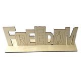 Max Wooden Independence Day Sign Plague Home Decoration Desktop Ornament Freedom