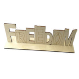 Max Wooden Independence Day Sign Plague Home Decoration Desktop Ornament Freedom