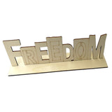 Max Wooden Independence Day Sign Plague Home Decoration Desktop Ornament Freedom