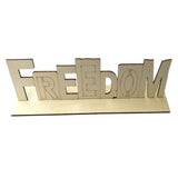Max Wooden Independence Day Sign Plague Home Decoration Desktop Ornament Freedom