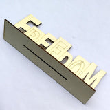 Max Wooden Independence Day Sign Plague Home Decoration Desktop Ornament Freedom