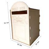 Max MDF Wooden Wedding Post Box Royal Mail Styled Wedding Supplies Keepsake Box