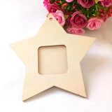 Max 10 Pieces Wooden Mini Star Hanging Picture Frames for Home Party Decoration