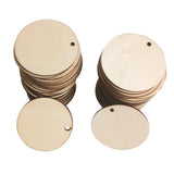 Max 50pcs Blank Round Wooden Pieces DIY Craft Scrapbooking Wedding Party 2cm