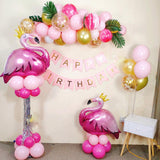 Max Cartoon Animal Aluminum Film Balloon Crown Pink Flamingo+Swan Crown Flamingo