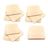 Max 10pcs Blank Square Wooden Pieces DIY Craft Scrapbooking Wedding Party 7x7cm