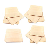 Max 10pcs Blank Square Wooden Pieces DIY Craft Scrapbooking Wedding Party 7x7cm