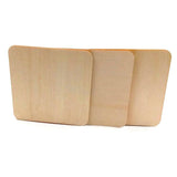 Max 10pcs Blank Square Wooden Pieces DIY Craft Scrapbooking Wedding Party 7x7cm