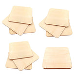 Max 10pcs Blank Square Wooden Pieces DIY Craft Scrapbooking Wedding Party 9x9cm