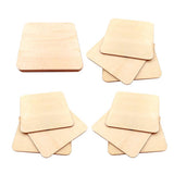 Max 10pcs Blank Square Wooden Pieces DIY Craft Scrapbooking Wedding Party 9x9cm