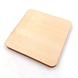 Max 10pcs Blank Square Wooden Pieces DIY Craft Scrapbooking Wedding Party 9x9cm