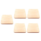 Max 5pcs Natural Square Wooden Slices Log Square Chips DIY Wood Craft Supplies