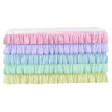 Max Tulle Rainbow Table Skirt Cloth for Wedding Party Home Table Decor 75x183cm