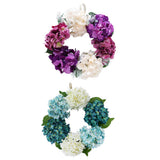 Max Europe Style Hydrangea Fake Flower Wreath Ring Garland Champagne Violet