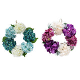 Max Europe Style Hydrangea Fake Flower Wreath Ring Garland Champagne Violet
