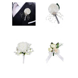 Max Wedding Groom Bridal Artificial Flower Corsage Brooch Pin Europe Retro