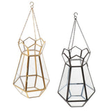 Max Glass Hanging Terrarium Air Plant Candle Vase Holder Wedding Favor Black