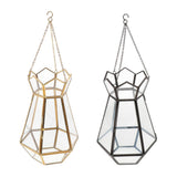 Max Glass Hanging Terrarium Air Plant Candle Vase Holder Wedding Favor Black