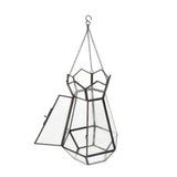 Max Glass Hanging Terrarium Air Plant Candle Vase Holder Wedding Favor Black