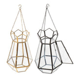 Max Glass Hanging Terrarium Air Plant Candle Vase Holder Wedding Favor Black
