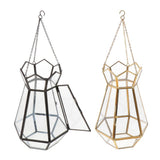 Max Glass Hanging Terrarium Air Plant Candle Vase Holder Wedding Favor Black