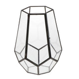 Max Nordic Hexagonal Candlestick Glass Flower House Wedding Box Decor Black