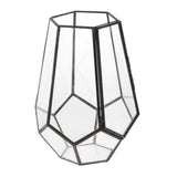 Max Nordic Hexagonal Candlestick Glass Flower House Wedding Box Decor Black