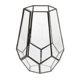 Max Nordic Hexagonal Candlestick Glass Flower House Wedding Box Decor Black