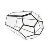 Max Nordic Hexagonal Candlestick Glass Flower House Wedding Box Decor Black