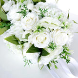 Max Wedding Bride Bridal Waterfall Hand Bouquet Artificial Hand Rose Flower