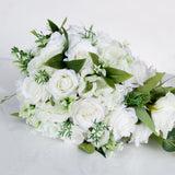 Max Wedding Bride Bridal Waterfall Hand Bouquet Artificial Hand Rose Flower