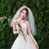 Max Wedding Bridal Veil+Comb 2/3/4 Ply White-2 Ply