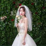 Max Wedding Bridal Veil+Comb 2/3/4 Ply White-2 Ply