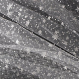 Max Wedding Bridal Veil+Comb 2/3/4 Ply Beige Flocking Snowflake+Black Mesh-4 Ply