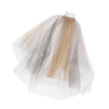 Max Wedding Bridal Veil+Comb 2/3/4 Ply Champagne Spray Gold + Black Mesh-4 Ply