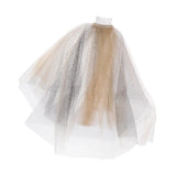Max Wedding Bridal Veil+Comb 2/3/4 Ply Champagne Spray Gold + Black Mesh-4 Ply