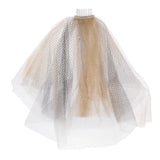 Max Wedding Bridal Veil+Comb 2/3/4 Ply Champagne Spray Gold + Black Mesh-4 Ply