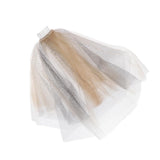 Max Wedding Bridal Veil+Comb 2/3/4 Ply Champagne Spray Gold + Black Mesh-4 Ply
