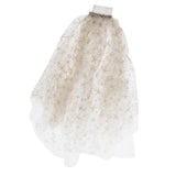 Max Wedding Bridal Veil+Comb 2/3/4 Ply Golden Seafish+Beige Mesh-4 Ply