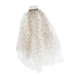 Max Wedding Bridal Veil+Comb 2/3/4 Ply Golden Seafish+Beige Mesh-4 Ply