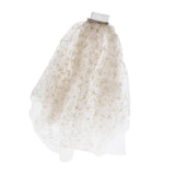 Max Wedding Bridal Veil+Comb 2/3/4 Ply Golden Seafish+Beige Mesh-4 Ply