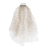 Max Wedding Bridal Veil+Comb 2/3/4 Ply Golden Seafish+Beige Mesh-4 Ply