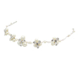 Max Women Bridal Hair Band Pearls Flower Headband Wedding Party Prom Headpiece
