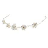 Max Women Bridal Hair Band Pearls Flower Headband Wedding Party Prom Headpiece