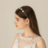 Max Women Bridal Hair Band Pearls Flower Headband Wedding Party Prom Headpiece