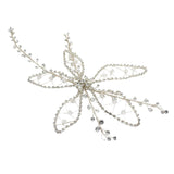 Max Elegant Rhinestone Flower Leaf Bridal Side Hair Clip Headband Hair Jewelry