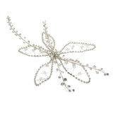 Max Elegant Rhinestone Flower Leaf Bridal Side Hair Clip Headband Hair Jewelry