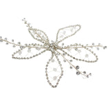 Max Elegant Rhinestone Flower Leaf Bridal Side Hair Clip Headband Hair Jewelry