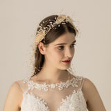 Max Gold Rhinestone Headband Wedding Headpieces Bride Headdress Hair Decoration
