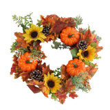 Max Artificial Flowers Garland Fall Wreath Door Decorations Pumpkin Sunflower
